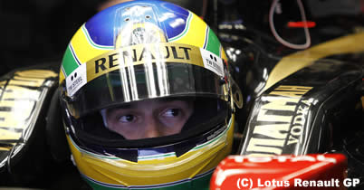 ブルーノ・セナ、ロータス・ルノーGPでの初走行