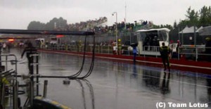 F1カナダGP、豪雨のため中断。小林可夢偉は2番手