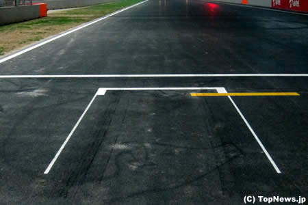 F1インドGP、グリッドの路面状況（ポールポジション）