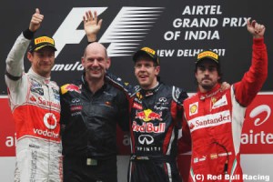 F1第17戦インドGP決勝の結果